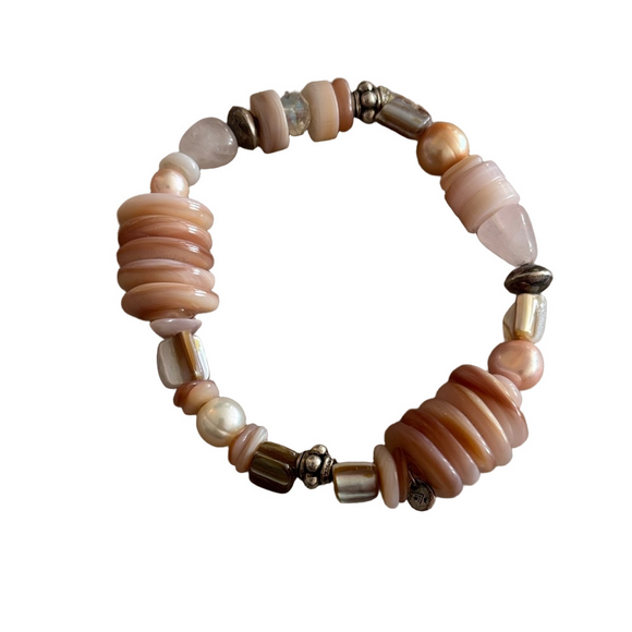 Silpada Jewelry - Silpada Blush and Silver Beaded Bracelet